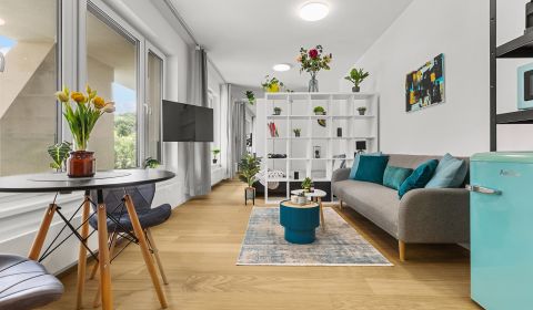 BA IV-Pronájem moderního zařízeného 1i bytu v novostavbě Třešně