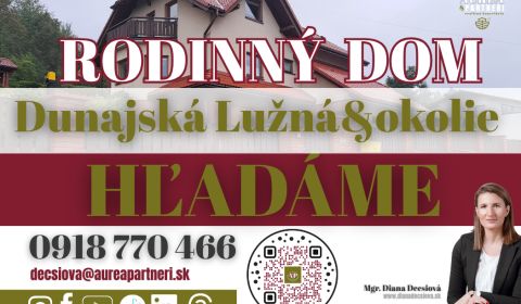 Hledáme Rodinný dům, Rodinný dům, Senec, Slovensko