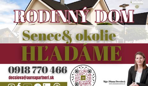 Prodej Rodinný dům, Rodinný dům, Senec, Slovensko