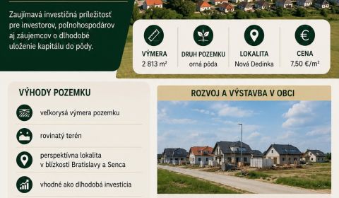 Prodej Zemědělské a lesní, Zemědělské a lesní, Senec, Slovensko