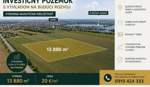 Prodej Pozemky - bydlení, Pozemky - bydlení, Senec, Slovensko