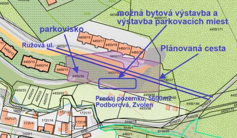 Prodej Pozemky - bydlení, Pozemky - bydlení, Ružová, Zvolen, Slovensko