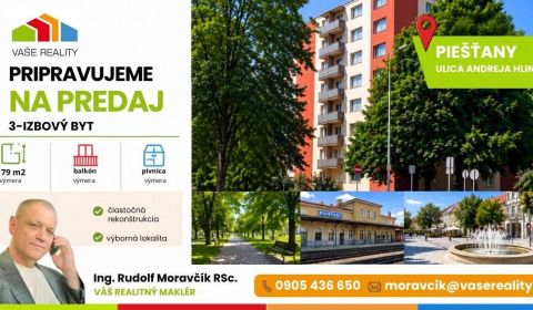 Prodej Byt 3+1, Byt 3+1, Andreja Hlinku, Piešťany, Slovensko