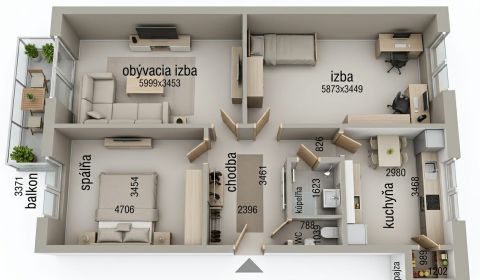 Prodej Byt 3+1, Byt 3+1, Škultétyho, Nitra, Slovensko