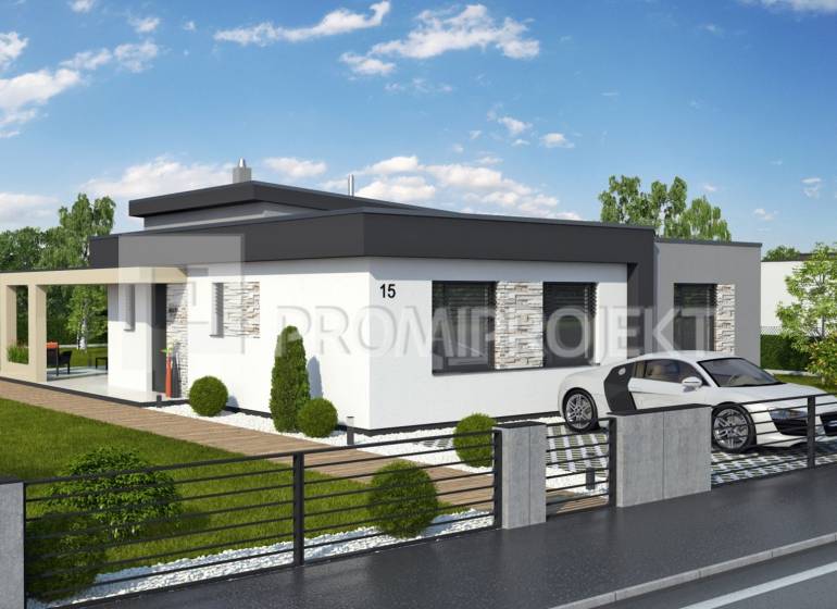 Rodinný dům na Štvrtku s upravenou zahradou a garáží.