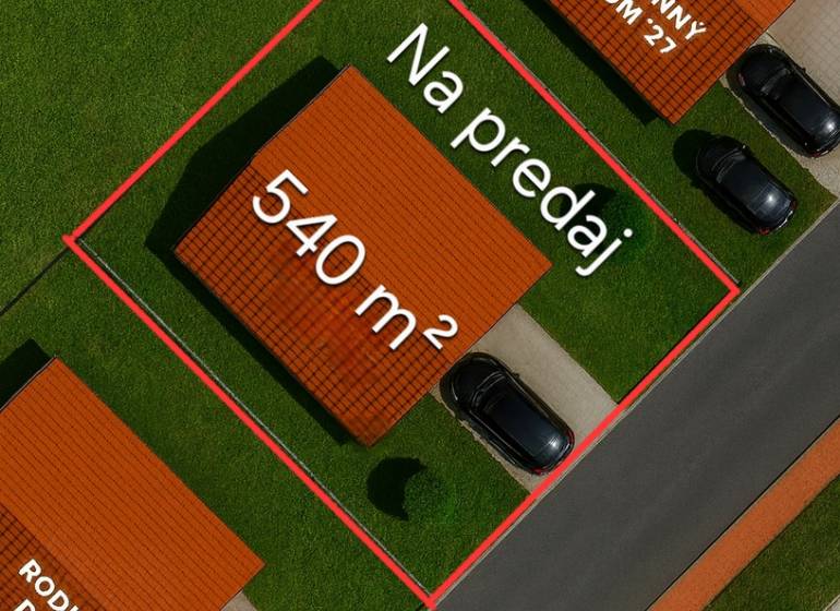 Na prodej pozemek v Šaľe, 540 m², ideální pro rodinný dům.