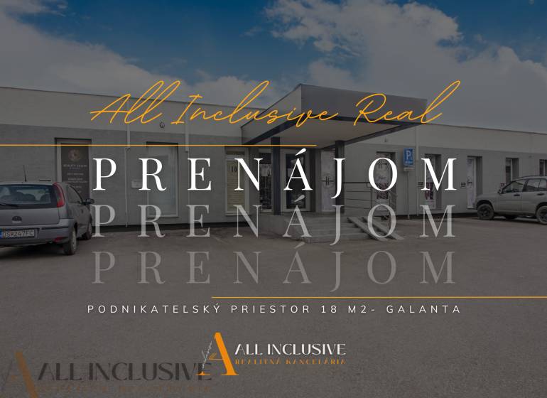 Kanceláře k pronájmu na Clementisových Sadech v Galantě s parkovištěm.