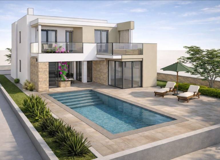 Dvoupatrový dům s bazénem ve městě Ljubač, na ulici Ljubač, určený pro Pozemky - bydlení.