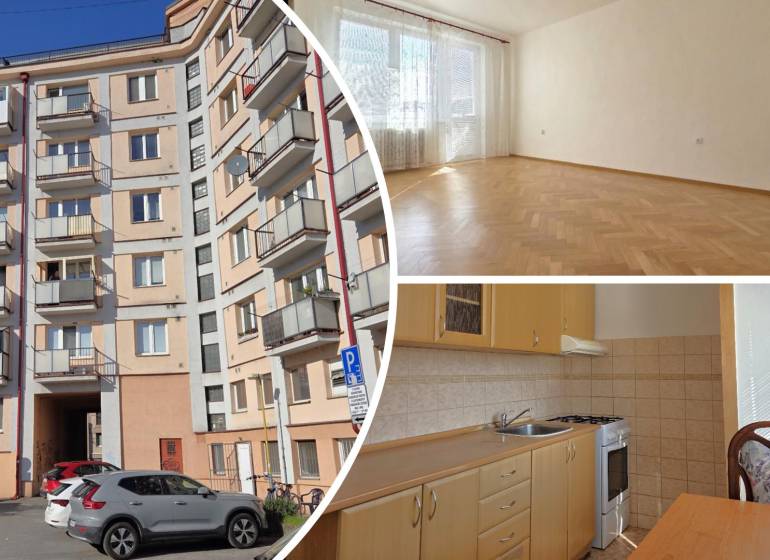 Bytový komplex na ČSA v Košicích s výhledem na 3pokojový byt. Podlaha s dřevěným dekorem.
