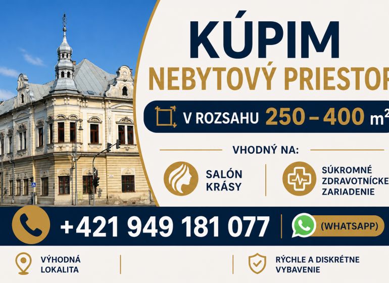 Historická budova v Lučenci vhodná pro obchodní prostory s rozlohou 250-400 m².