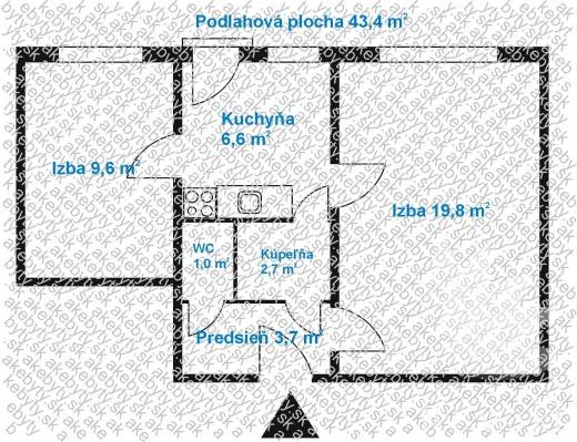 Predaj 2 izbový byt  Adámiho ulica  Bratislava IV Karlova Ves