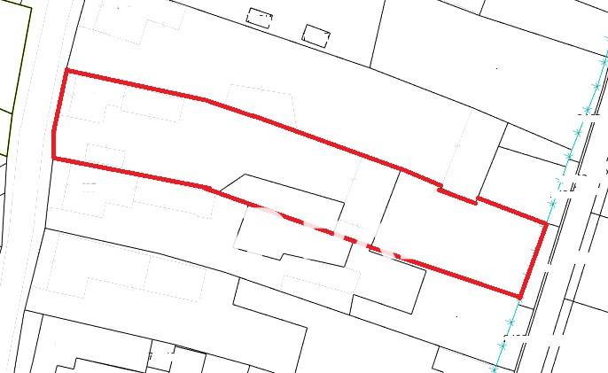 Katastrální mapa v Chocholné-Velčice pro Pozemky - bydlení, zvýrazněná červenou linií.