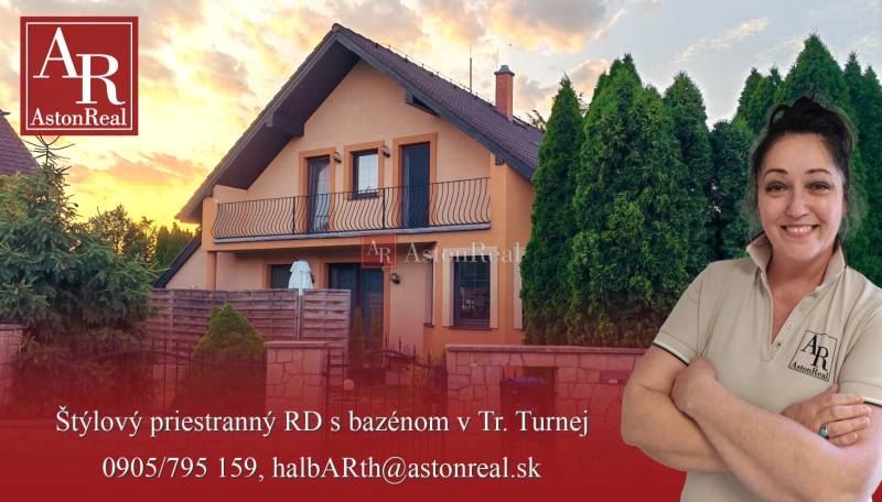 Rodinný dům v Trenčianské Turné s bazénem, terasa, zahrada, kontakt na realitního makléře.