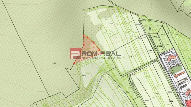 Katastrální mapa v Limbachu znázorňující hranice pozemků určených k bydlení.