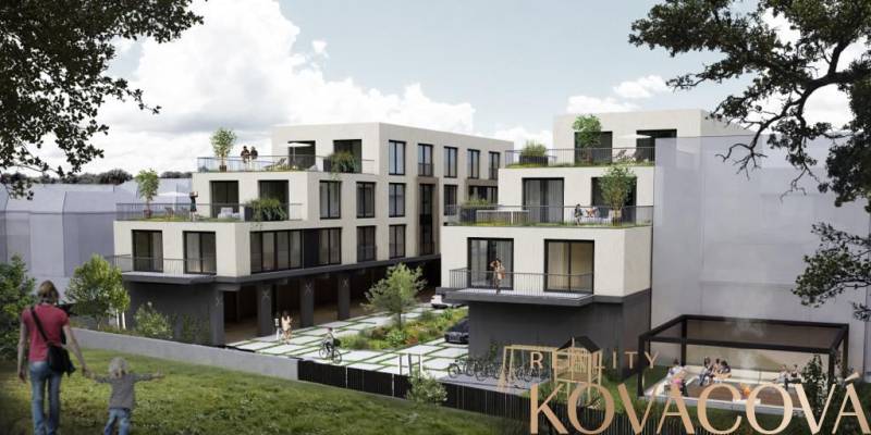 Výstavba bytů na ulici M.R. Štefánika v Trenčíně s moderní architekturou.