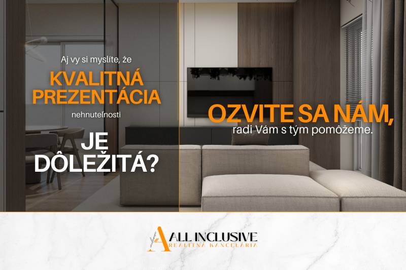 Obrázek propaguje kvalitní prezentaci nemovitostí, s interiérem na ulici Vlčí Hrdlo.