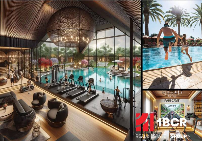 Výstavba bytů: Luxusní interiéry s bazénem, fitness centrem, rodinná atmosféra a relaxační zóny.