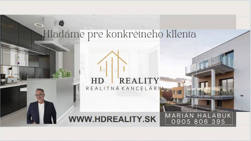 Realitní kancelář nabízí služby, kuchyň v 1-pokojovém bytě, exteriér Banské Bystrice.