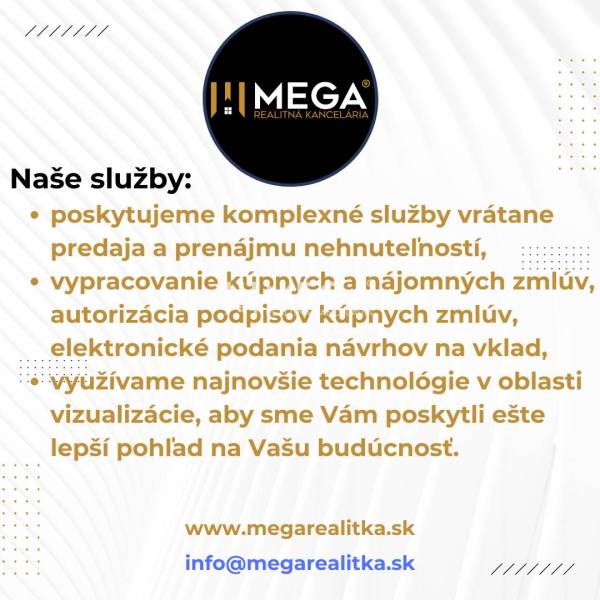 Realitní kancelář nabízí služby prodeje, pronájmu nemovitostí a vypracování smluv.