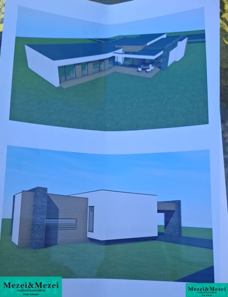 Vizualizace budovy na pozemcích - bydlení v Šelpiciach s moderním designem a terasou.