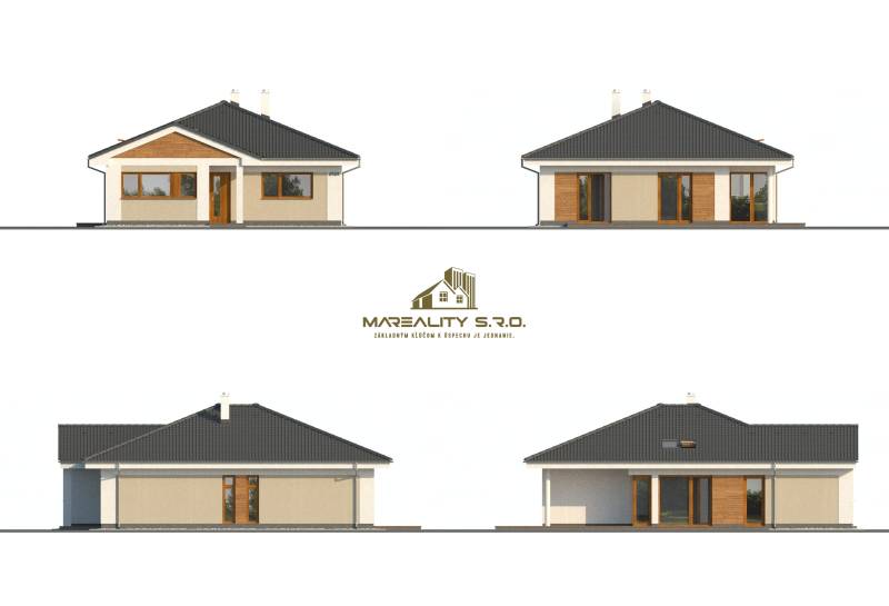 Vizualizace rodinného domu na ulici U první kapličky v Záhorské Vsi.