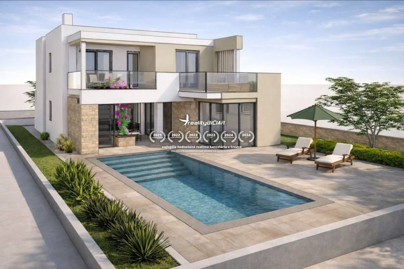 Dvoupatrový dům s bazénem ve městě Ljubač, na ulici Ljubač, určený pro Pozemky - bydlení.