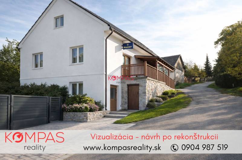 Bílý dům s kamennými detaily a zahradou, Vígľašská Huta-Kalinka, obchodní prostory.
