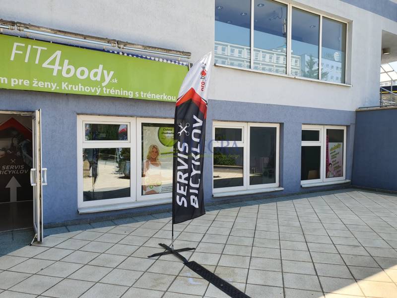 Cyklistický servis a fitness centrum na Letné ulici v Košicích - městské části Sever.
