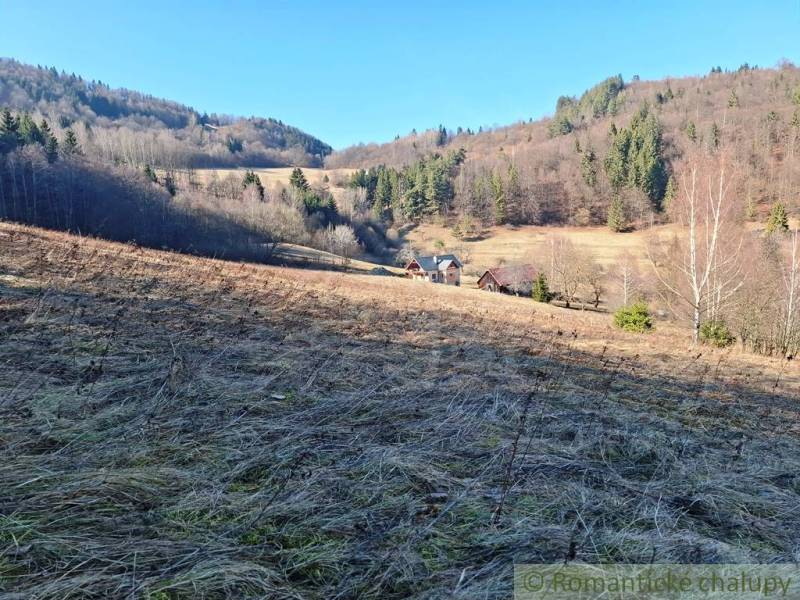 Krajinářská scenérie v Hronci, Pozemky - bydlení na louce obklopené lesy.