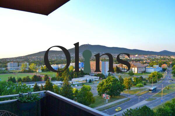 Výhled z balkonu na Nitru v části Chrenová, Třída Andreje Hlinky, z 3pokojového bytu.