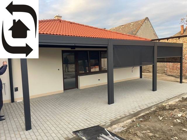 Rodinný dům v Bratislavě - Podunajské Biskupice na Devětinové ulici má krytou terasu.