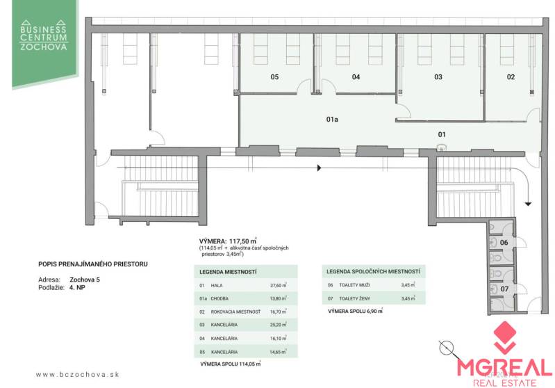 Reprezentatívne kancelárske priestory 117,5m2, Zochova ul., Staré Mesto(6)