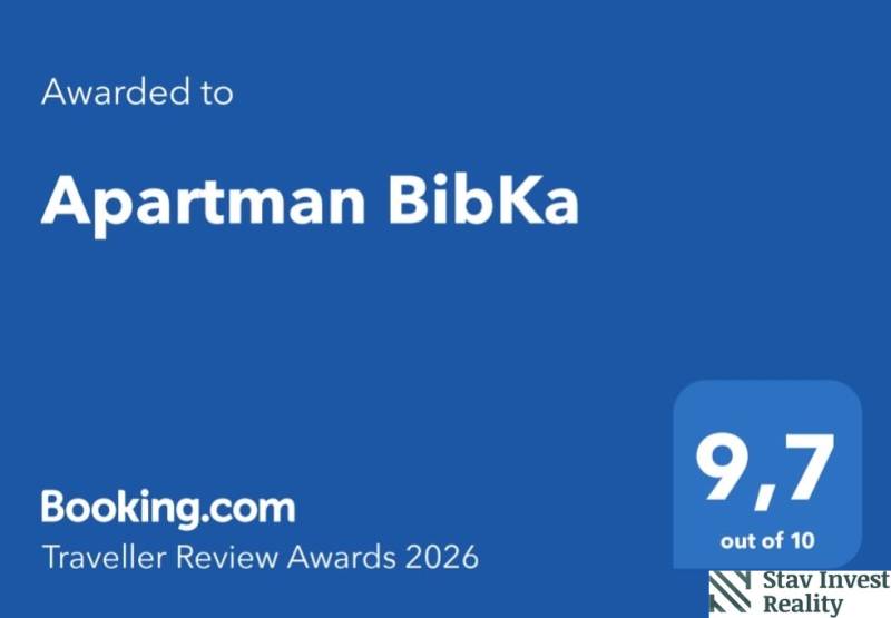 Ocenění pro Apartmán BibKa s hodnocením 9,7 na Traveller Review Awards 2026.