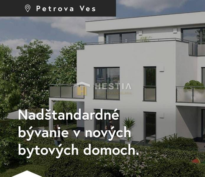 Moderní bytové domy v Petrova Ves nabízejí nadstandardní bydlení a 3pokojový byt.