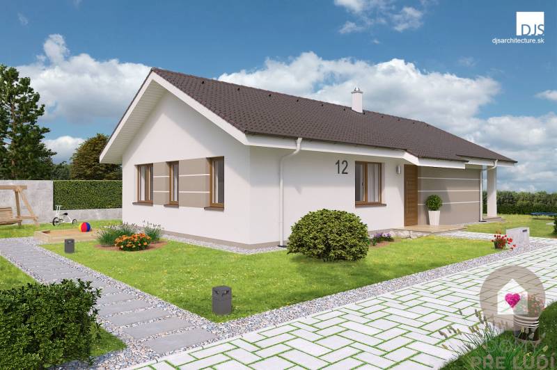 Rodinný dům na Karasově ulici v Senci s udržovanou zahradou a cestičkami.