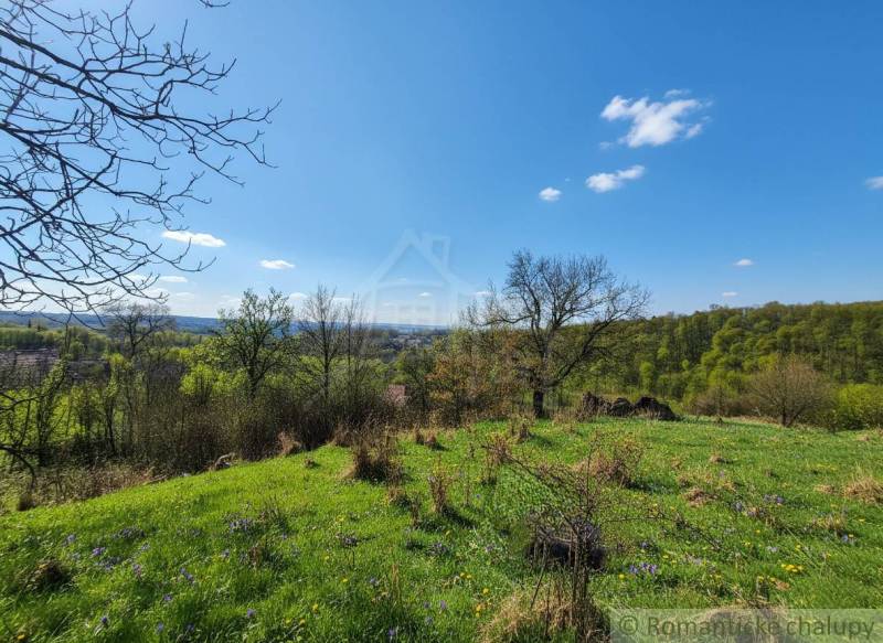 Krajina v Krupině s rozkvetlou loukou vhodná na pozemky - bydlení s panoramatickým výhledem.