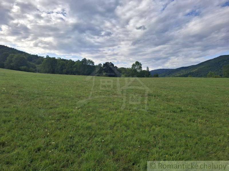 Rozlehlá zelená louka obklopená lesy a kopci v okolí Horního Tisovníka, Pozemky - bydlení.
