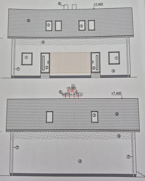 Projekt rodinného domu v Sasinkově na ulici Sasinkovo s jednoduchou střešní konstrukcí.