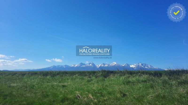 Pozemky na bydlení v Gánovcích s panoramatickým výhledem na Tatry.