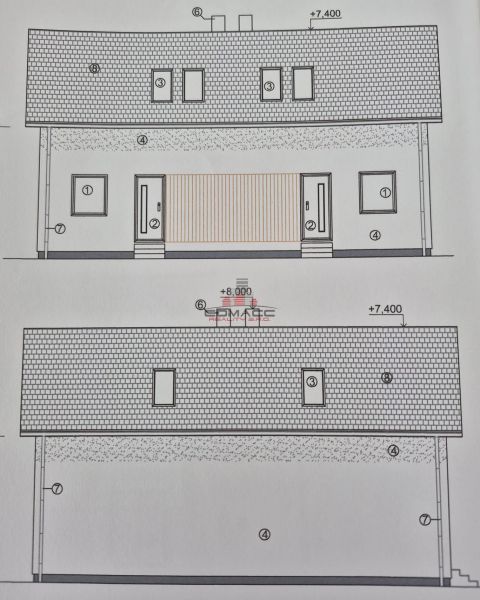 Projekt rodinného domu v Sasinkově na ulici Sasinkovo s jednoduchou střešní konstrukcí.