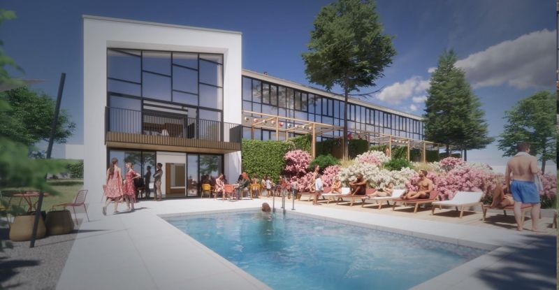 Na Zemplínské Šíravě se Rekreační apartmán s bazénem a terasou pyšní moderním designem.