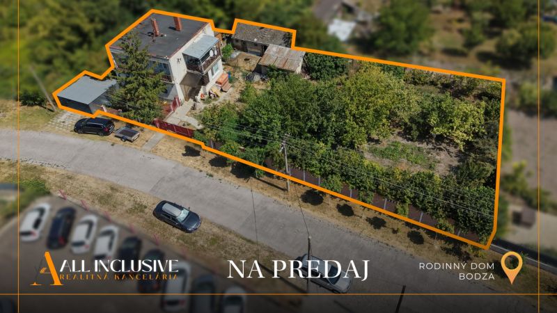 Rodinný dům v Bodzi s prostornou zahradou a parkovacími místy na prodej.