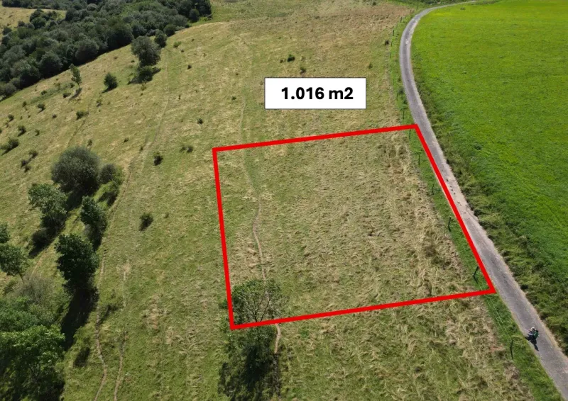 Pozemek o rozloze 1.016 m², Zvláštní nemovitosti, Stará Ľubovňa, vedle cesty, zelená louka.