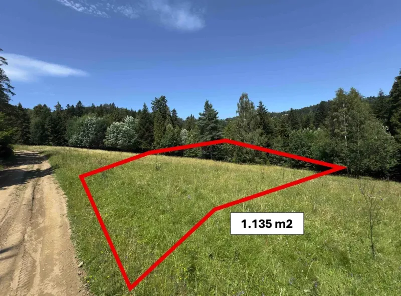 Pozemek o rozloze 1 135 m² v přírodě u zvláštních nemovitostí ve Staré Ľubovni.