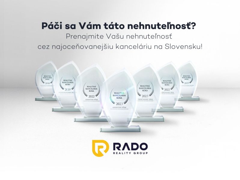 Ocenění realitní kanceláře RADO Reality Group za roky 2018–2023.
