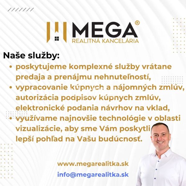 Realitní kancelář MEGA nabízí komplexní služby včetně prodeje, pronájmu a vizualizace nemovitostí.