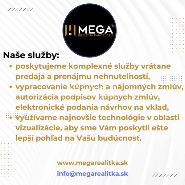 MEGA realitní kancelář nabízí prodej, pronájem nemovitostí a elektronickou autorizaci smluv.