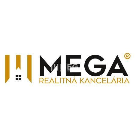 Logo realitní kanceláře MEGA s ověřením od Sdružení realitních kanceláří Slovenska.
