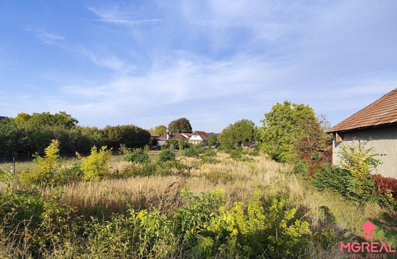 Pozemky - bydlení v Jasové, zahalené zelení s viditelnými budovami v pozadí.