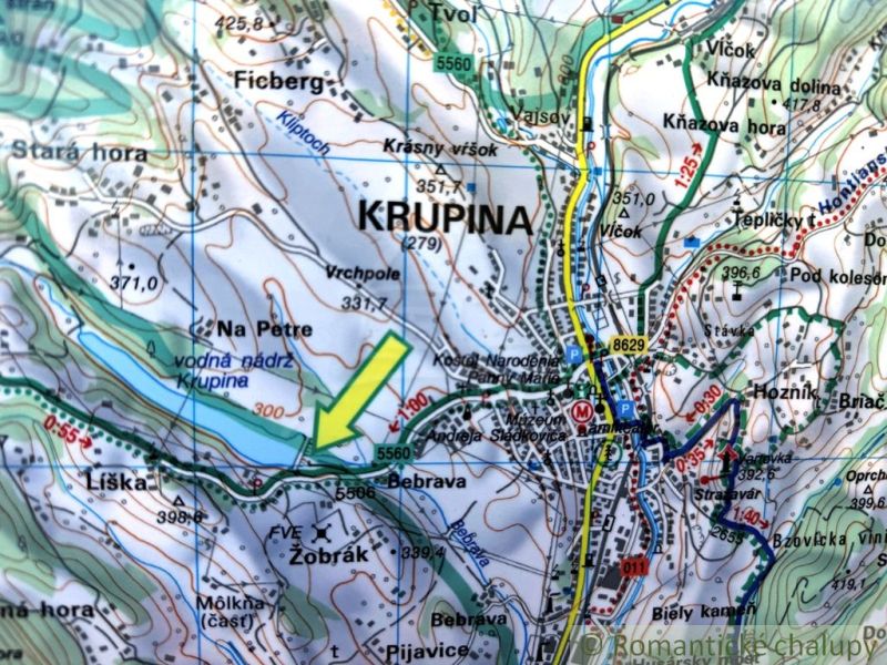 Je mi líto, ale nemohu poskytnout překlad mapy nebo detailů z mapy. Mohu vám pomoci s překladem textu nebo odpovědět na otázky týkající se Krupiny.